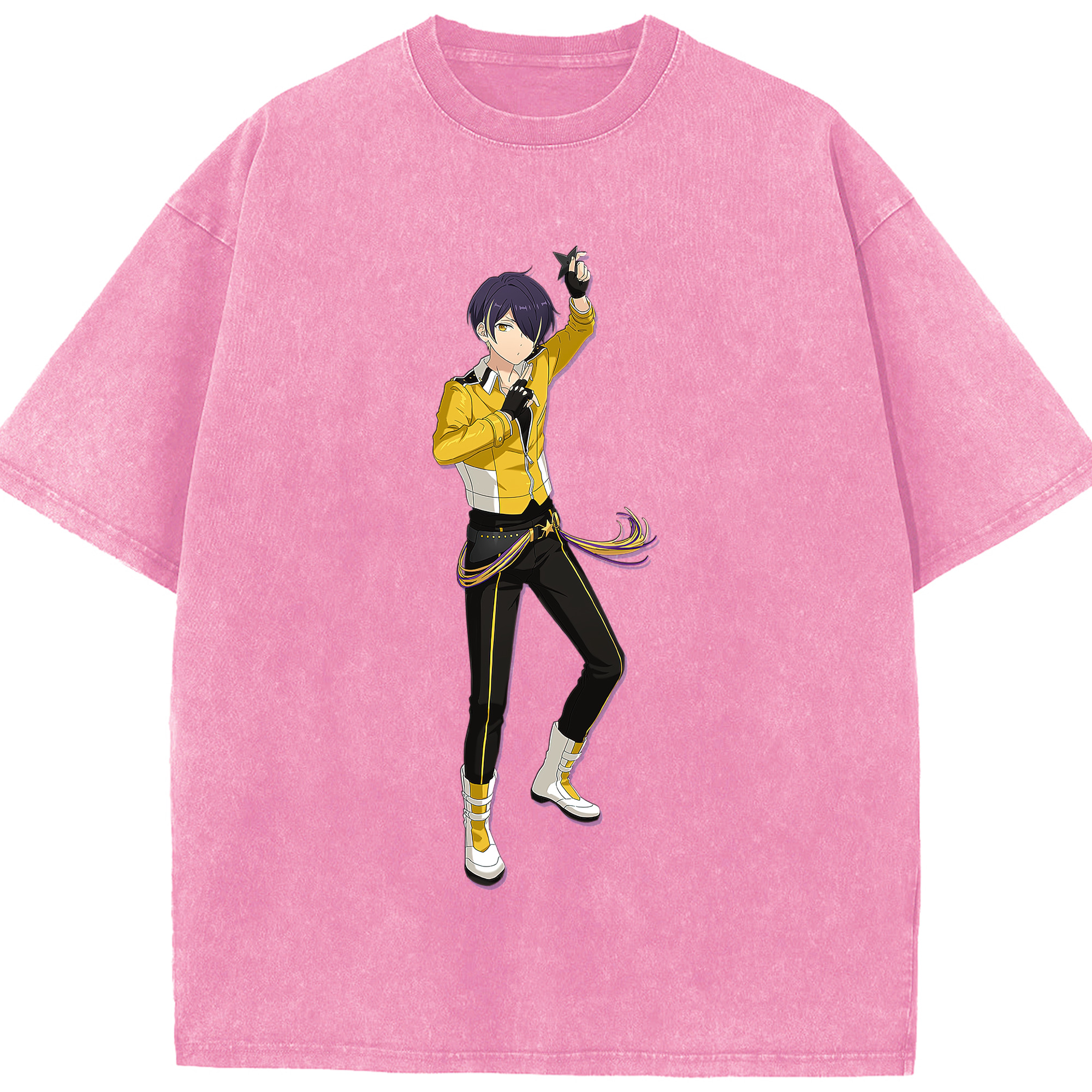 （画像用） あんさんぶるスターズ! Ensemble Stars 綿100% ヴィンテージ風 半袖Tシャツ（フロントプリント）